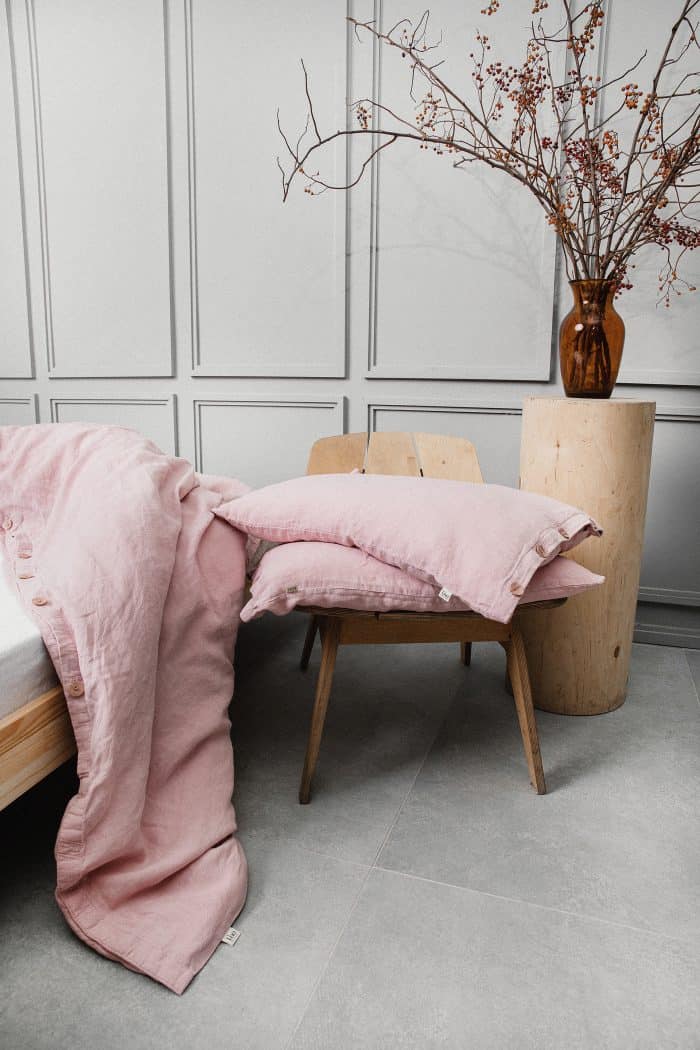 Linen bedding set "Dust pink" - Image 3