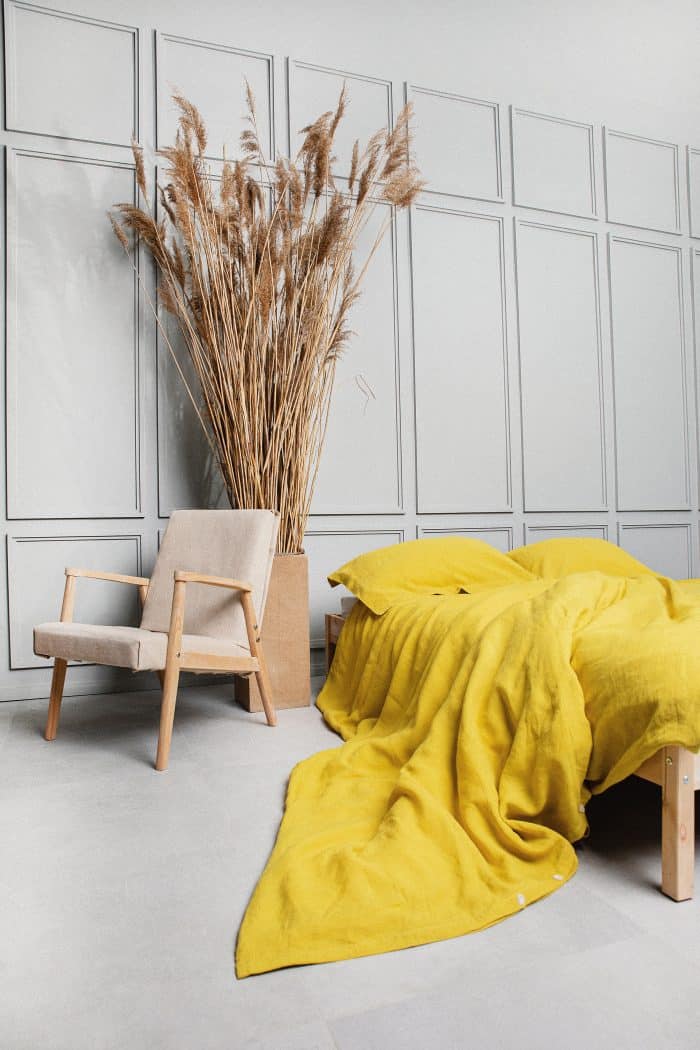 Linen bedding set "Mustard" - Image 4