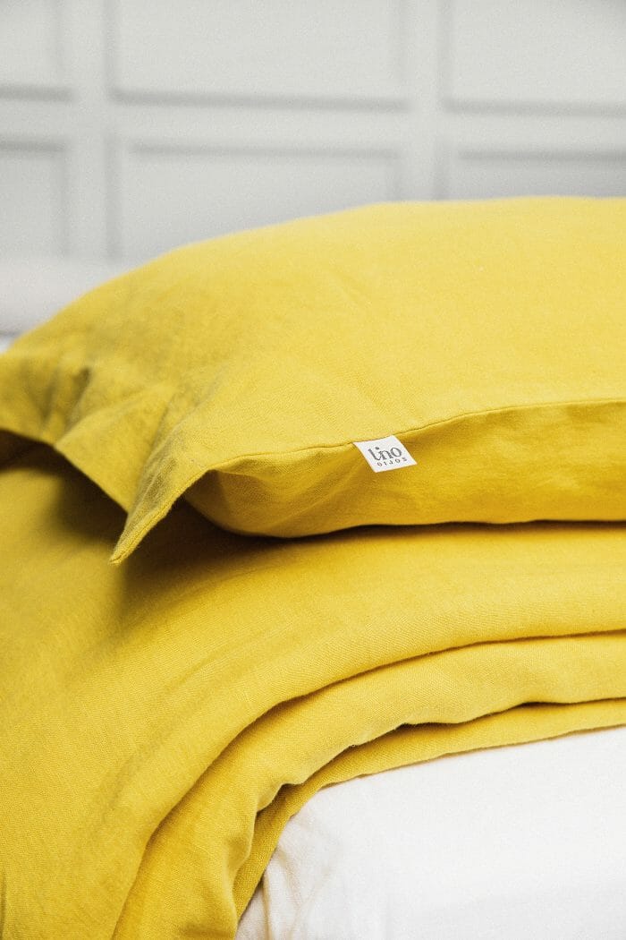 Linen bedding set "Mustard" - Image 5