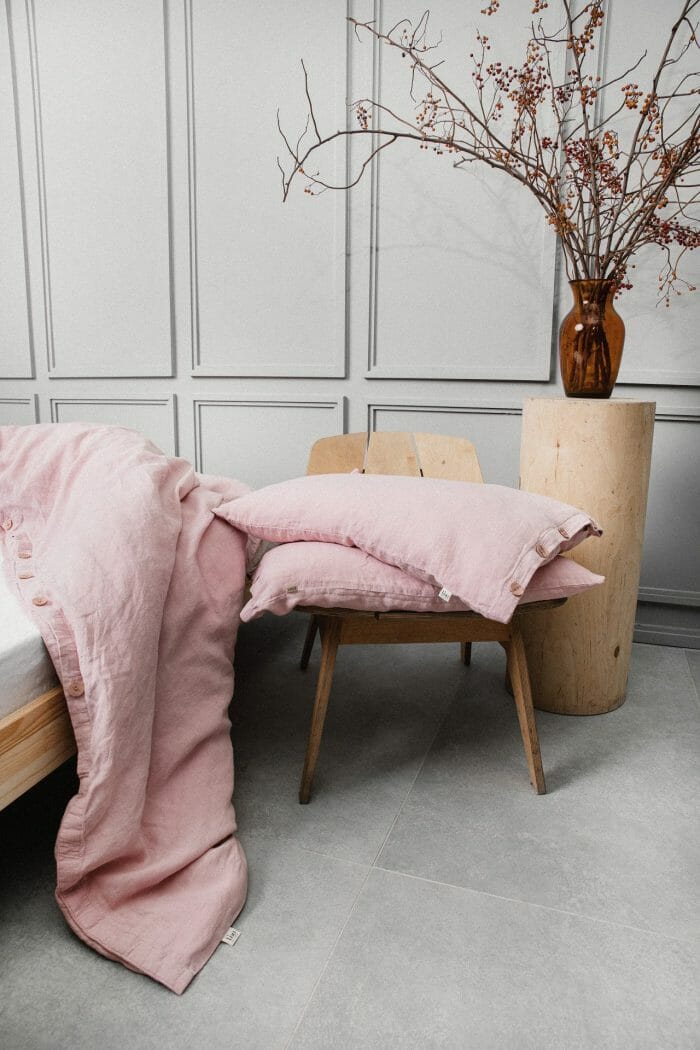 Linen pillow "Dusty pink"