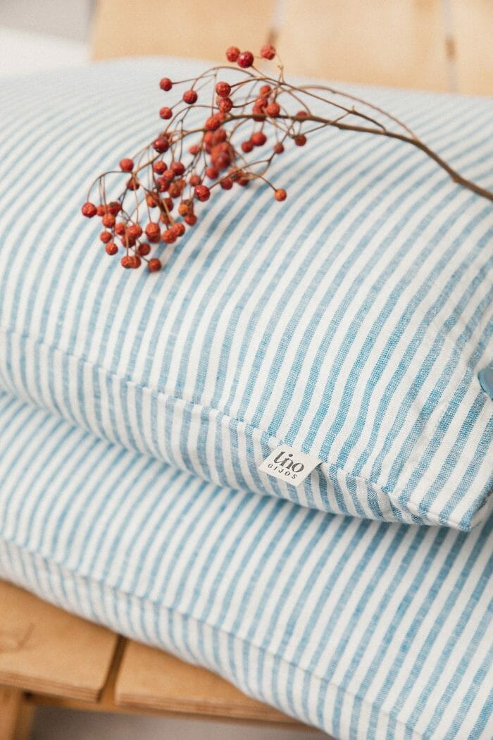 Linen pillow "Blue Stripes" - Image 2