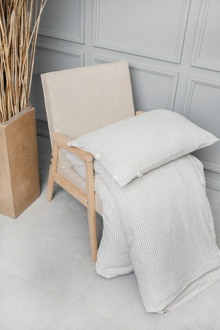 Linen pillow "Natural stripes"