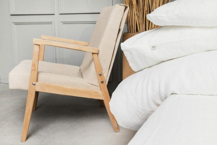 Linen pillow "Milky white" - Image 2