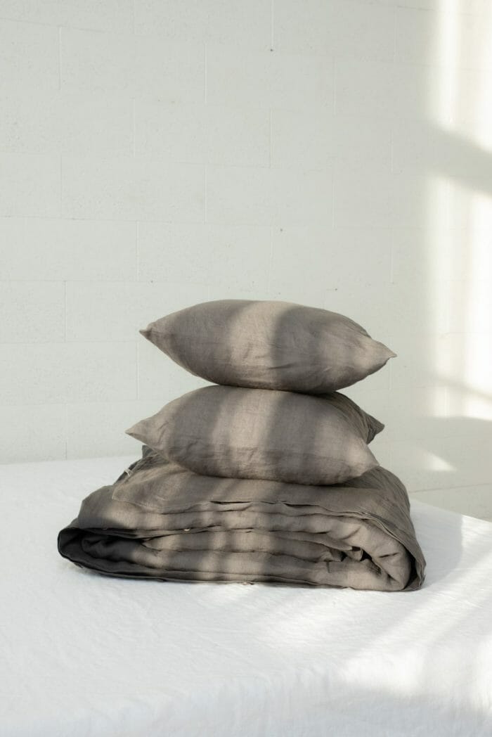 Linen pillow "Dark grey"
