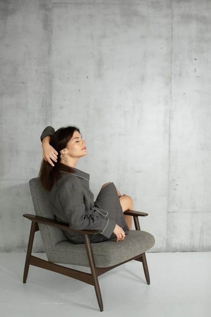 Linen bathrobe "Comfort GREY" - Image 3