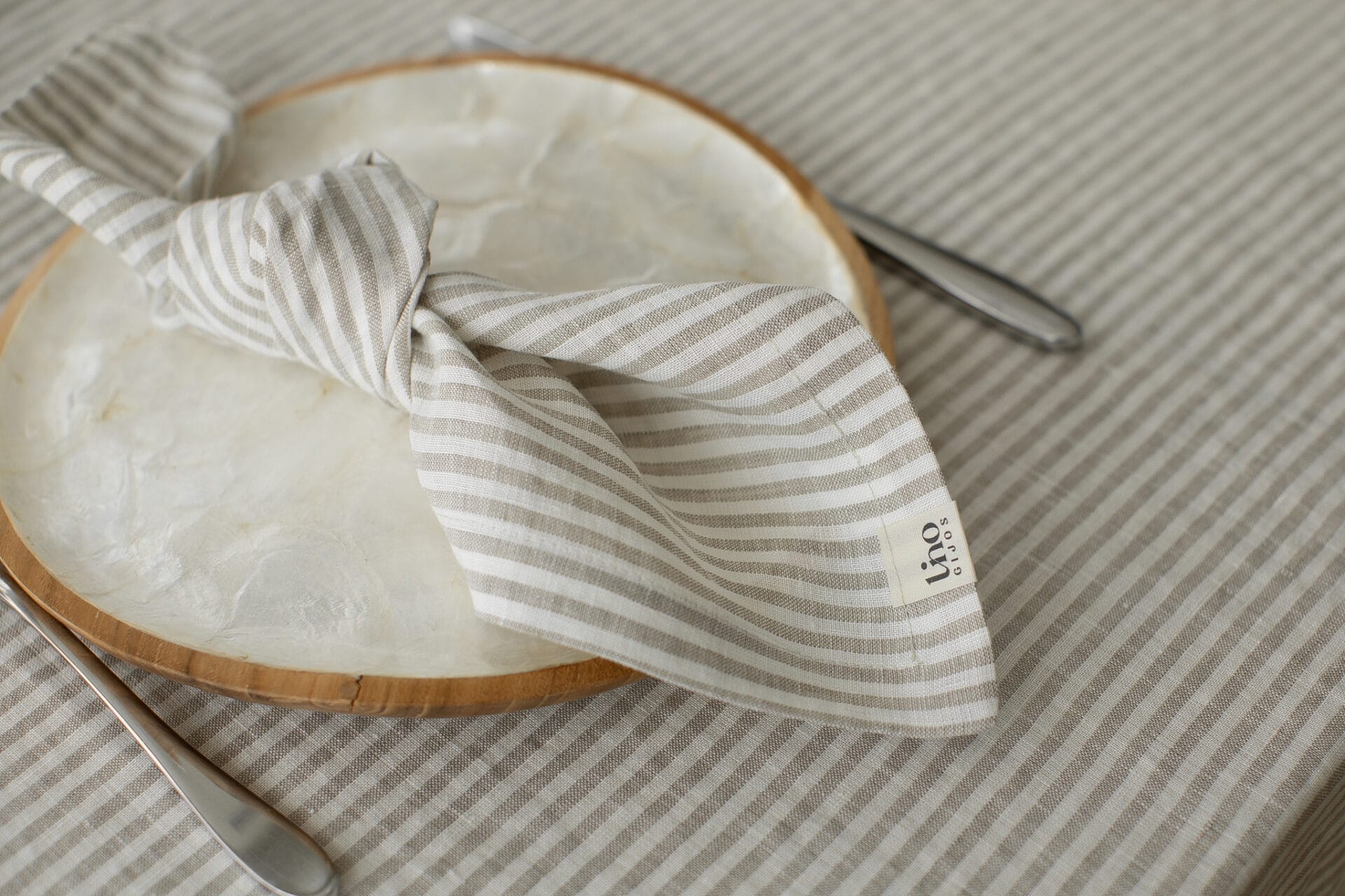 Servetėlės "Natural stripes", 2 vnt. - Image 2