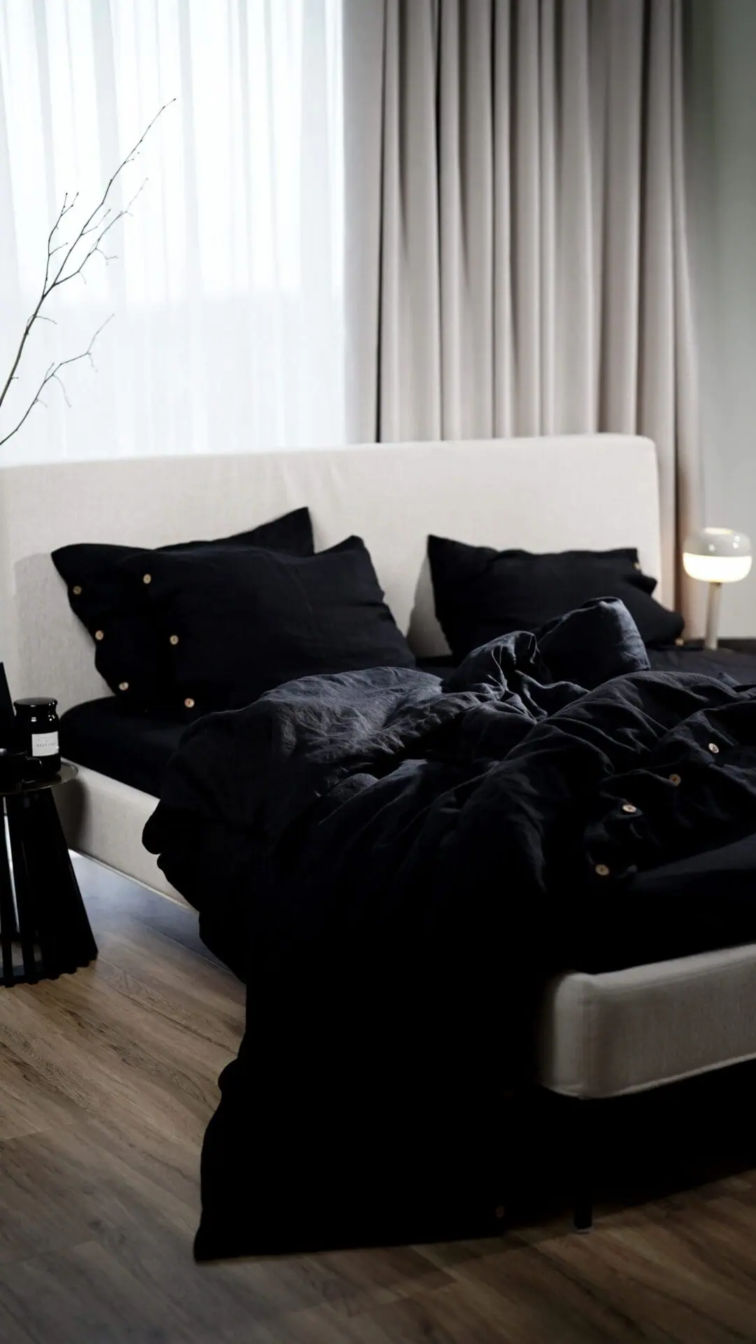 Lininė antklodė "Black" - Image 5