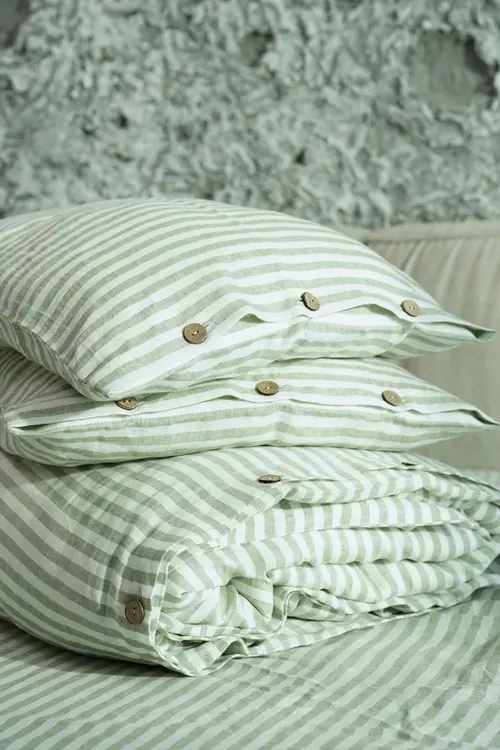 Dryžuota lininė patalynė